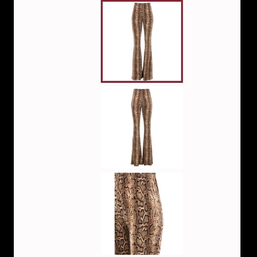 Animal Print Flare Pants Size S